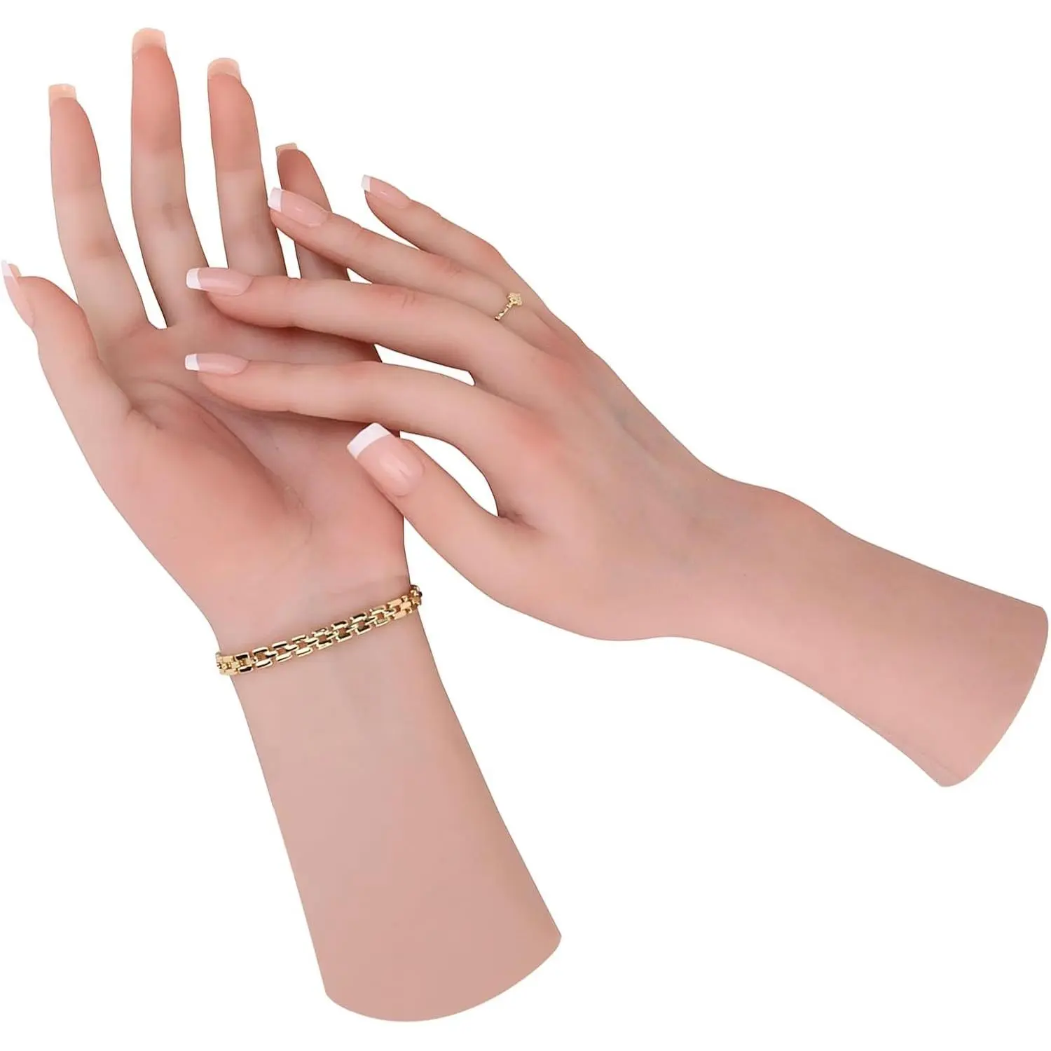 Silicone Hand Realistic Female Hand Mannequin Fake Hand Model | Life Size,For Showing Jewelry,Pranksters Halloween Props,Photography Props