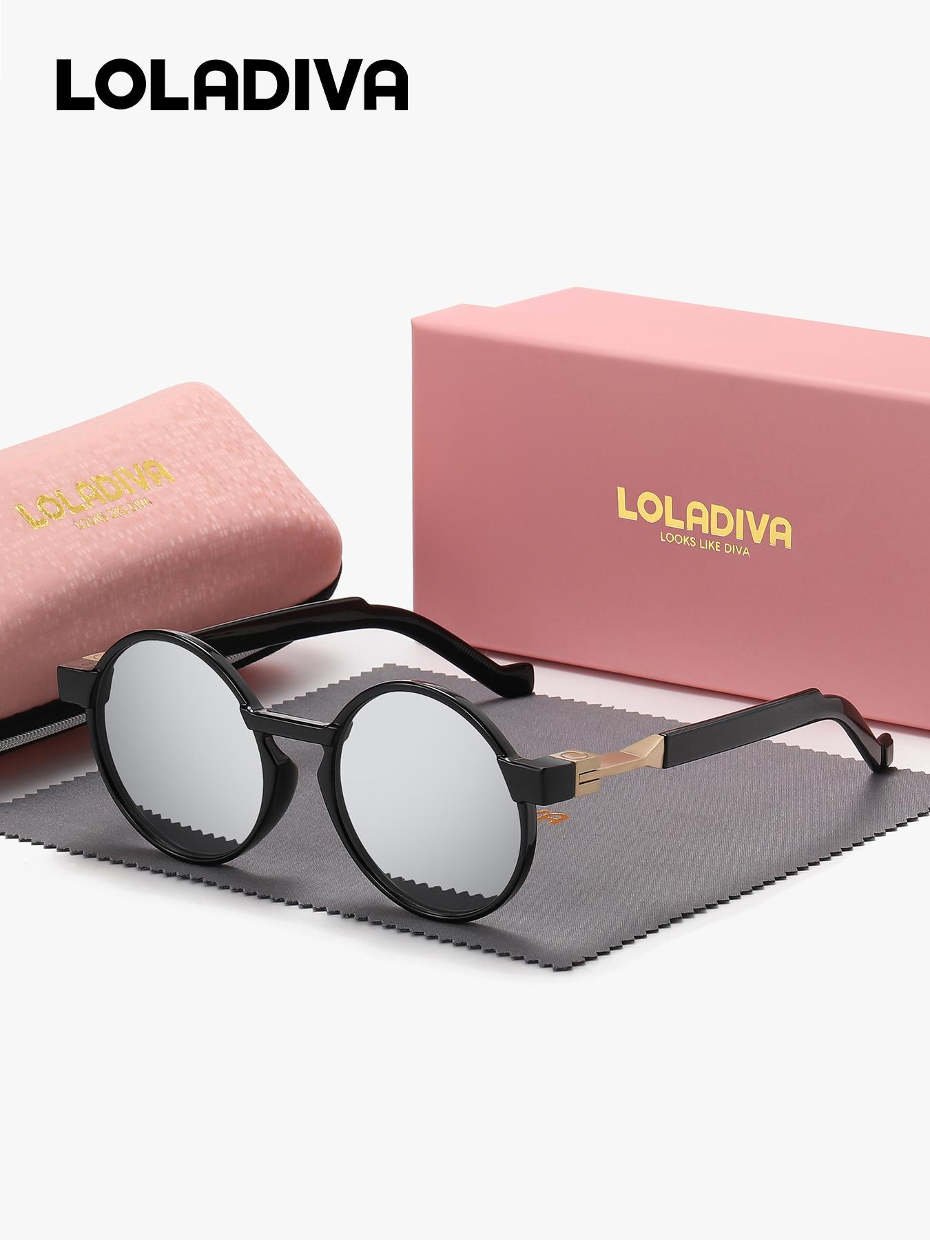 Unisex Vintage Round Frame Sunglasses, Modern Trendy Casual Sunglasses for Everyday Use, Fashion Cool Accessories for Outdoor Activities, Trendy Styling Sunglasses