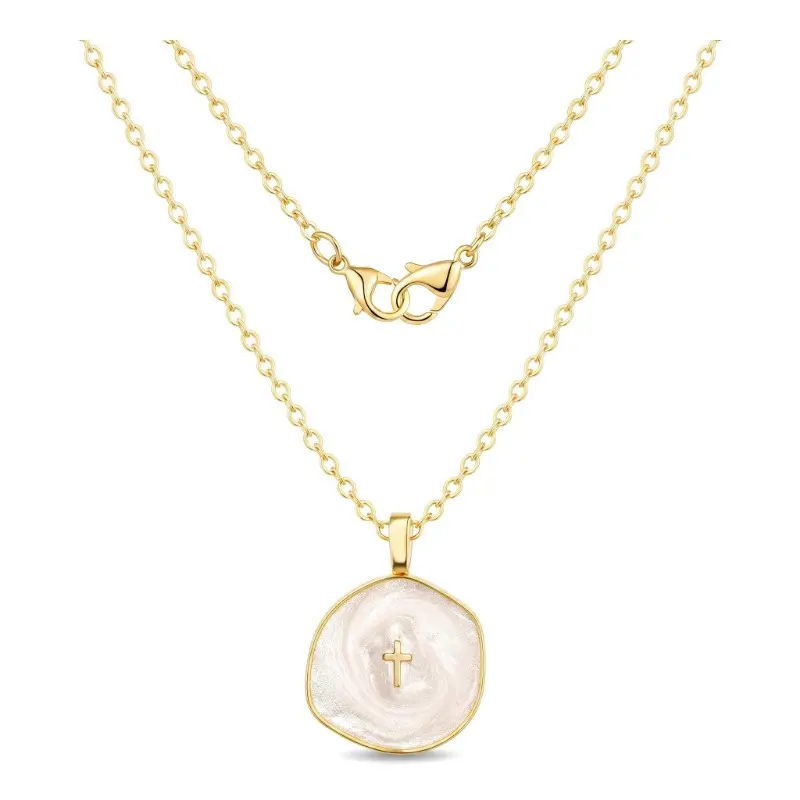 Minimalist Old Money Vibe Copper-Plated Adjustable Collarbone Necklace - Timeless Classic Chain With Geometric Cross Pendant, Smooth Fashion Jewelry, Low-Profile Accessory For Daily Use, Dating