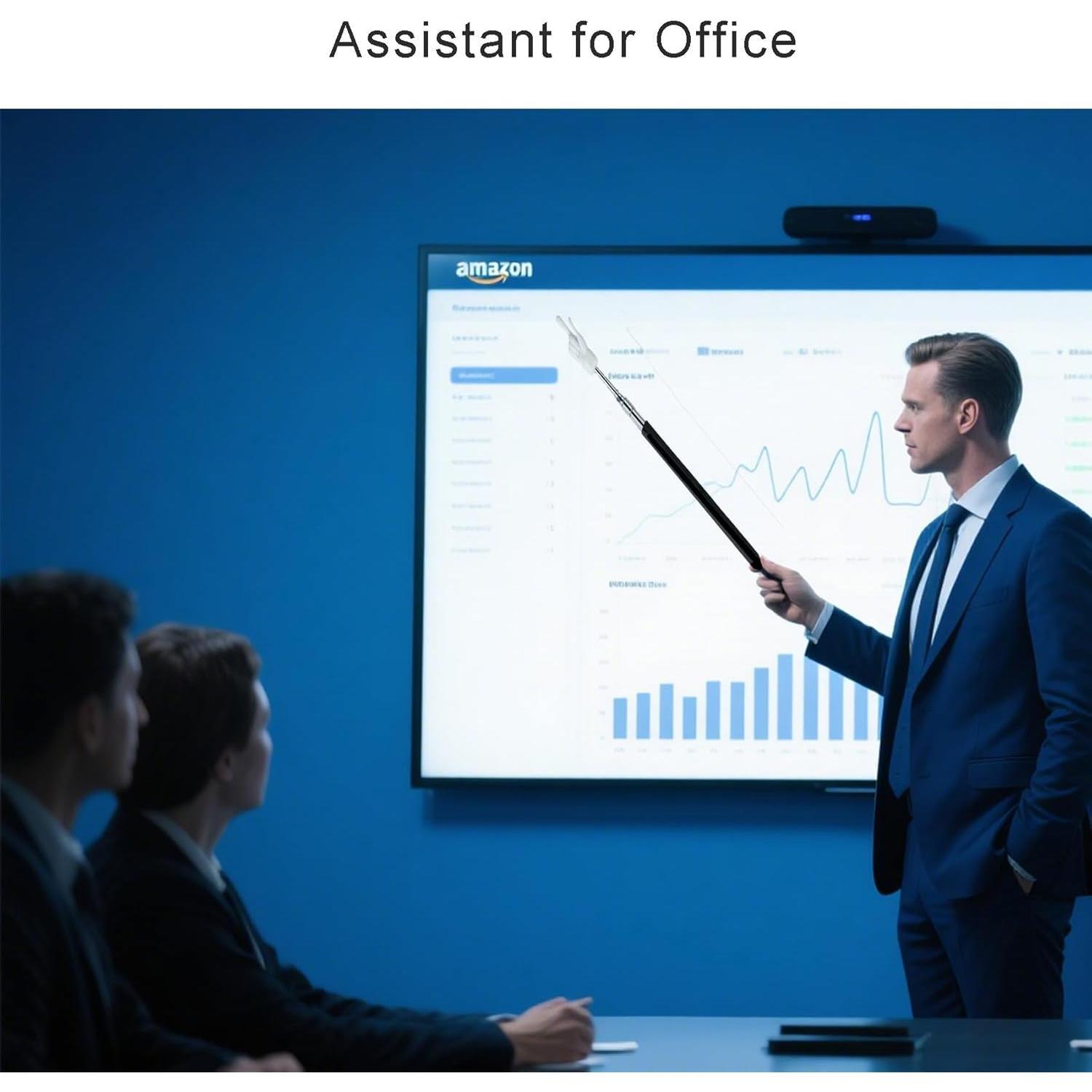 2 count Telescopic Teacher Pointer, Extendable Handheld Pointer Finger Pointer Stick, Mini Classroom Pointer for Elementary School  Teacher, Classroom Supplies (Black)