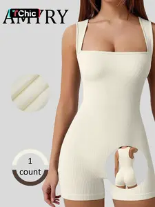 New Style Yoga Short Sleeve Loose Jumpsuit, Spring Autumn Cross-Border Trade, Naked Feel Fitness One-Piece Suit