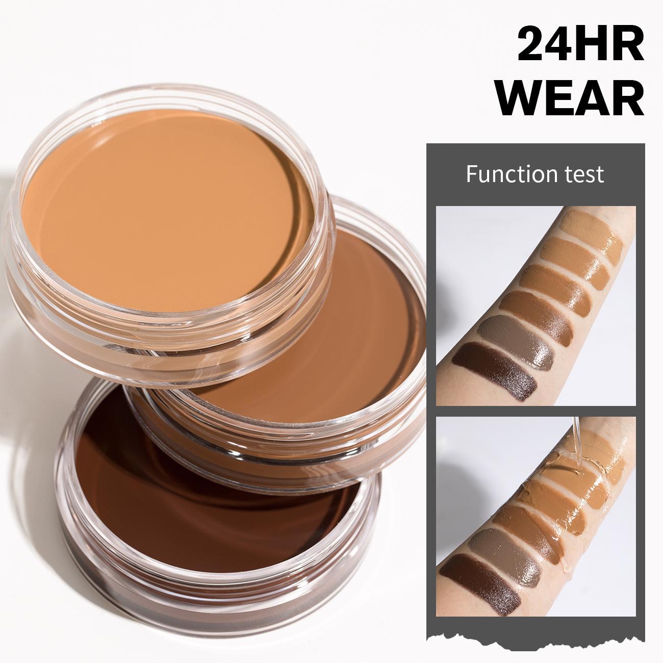 Long Lasting Silky Cream Foundation, 1 Box Full Coverage Flawless Makeup Cream, Moisturizing Waterproof Balm Foundation, Makeup Product for Women & Girls