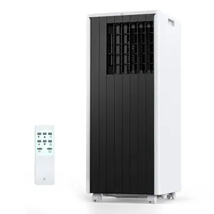 3-in-1 Portable Air Conditioner 8,000 BTU – Efficient Room Cooling, Built-in Dehumidifier & Fan – Quiet, Energy Efficient, 24H Timer, Remote, Window Kit – Black & White