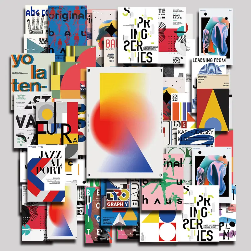 40PCS Avant-garde art poster Aesthetic Vinyl Stickers Pack for Laptop Water Bottle Phone Case Skateboard Journal Scrapbook DIY Decoration