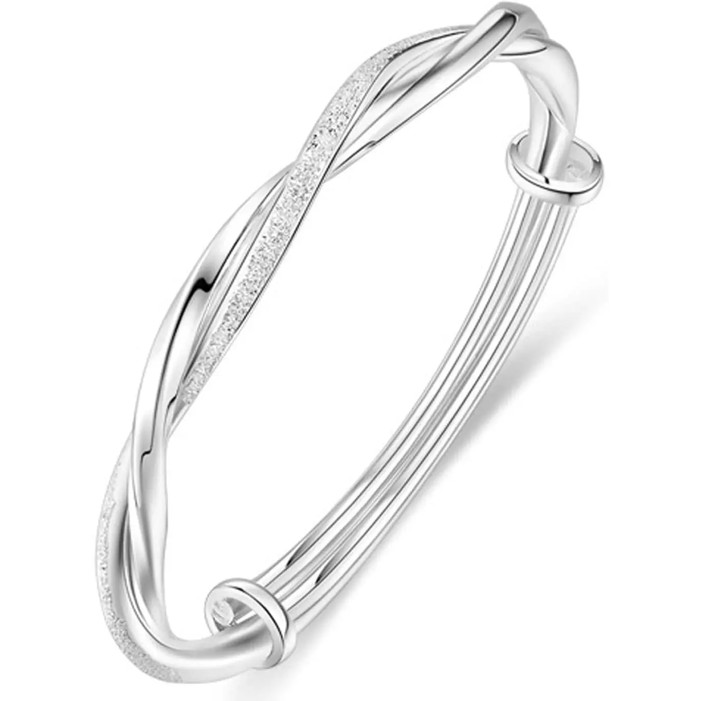 Women Fashion Bangles Bracelets Ladies  Twisted Adjustable  Bracelets Simple Bangle Bracelet for Mom Wife  Day Valentine