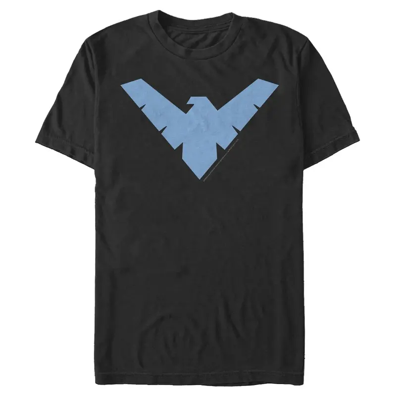 Men's Anime Nightwing Logo T-Shirt - Casual and Retro Style