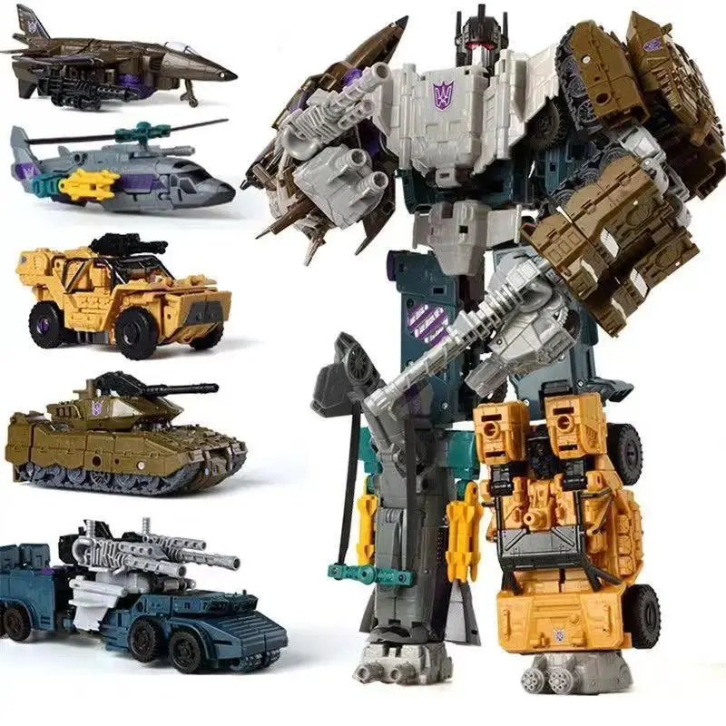 HZX Defensor H901 Unisex PVC 5-in-1 Change Transformation Robot Toy, Combiner Action Figure with 1-2cm Error - Superion Model for Party Gifts