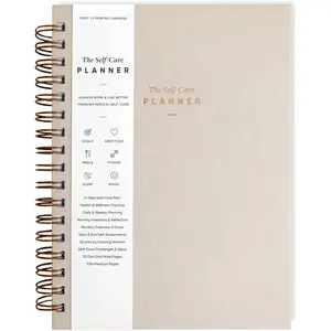 The -Care Planner by  - Undated 6 Month Life Planner - Daily, Monthly, Weekly - Focus on Wellness, Productivity, Achieving Goals, and Happiness (Sand, Daily Edition: 6 Months)