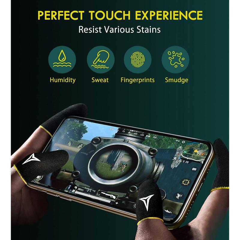 15 PCS Gaming Finger Sleeves, Ultra-Thin, Anti-Sweat & High Sensitivity for Mobile Touchscreen Gaming