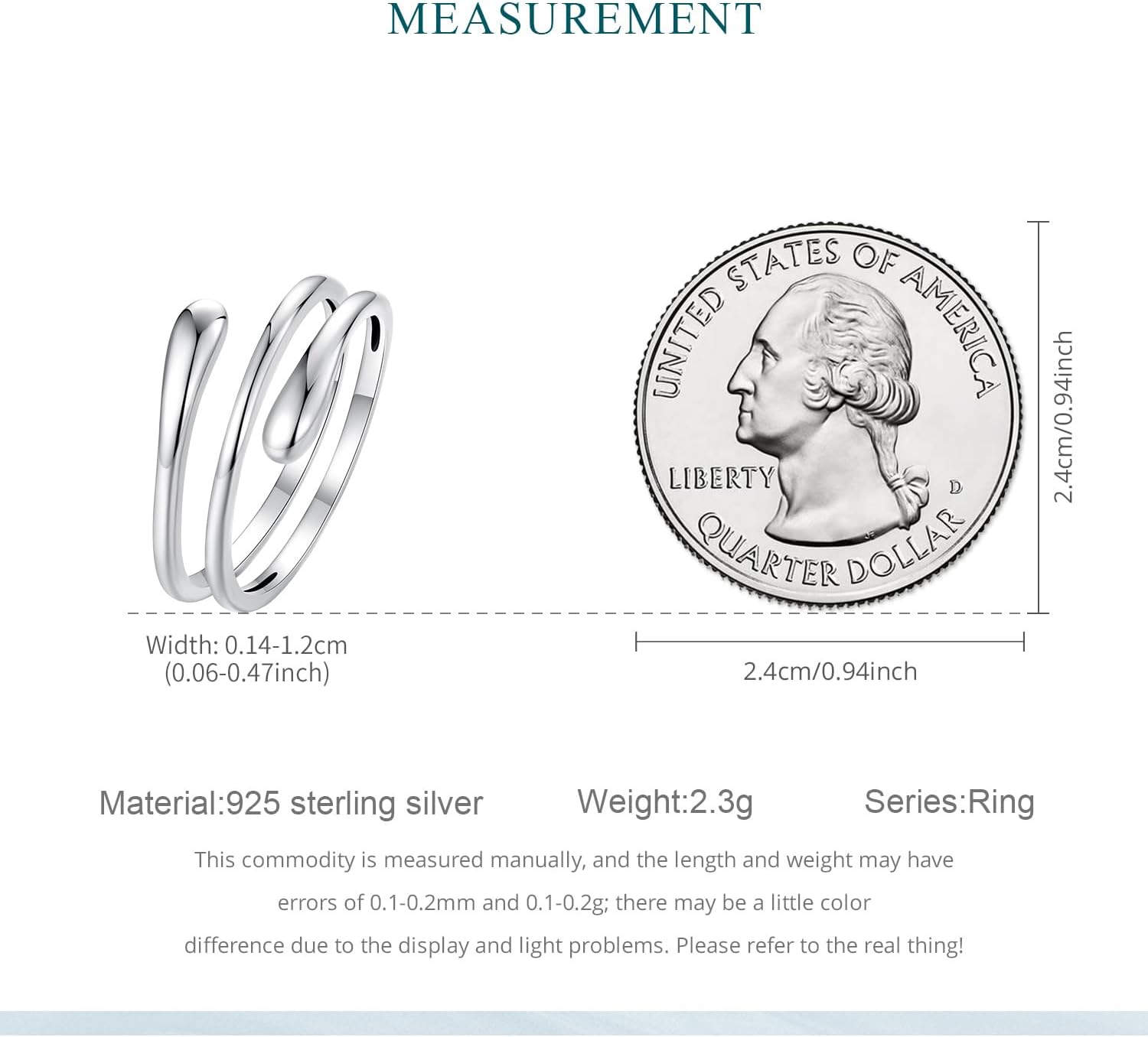 925 Sterling Silver Simple Multi-layer Leaf Adjustable Ring Green Lucky Leaves Statement Ring for Women Promise Ring Fine Jewelry