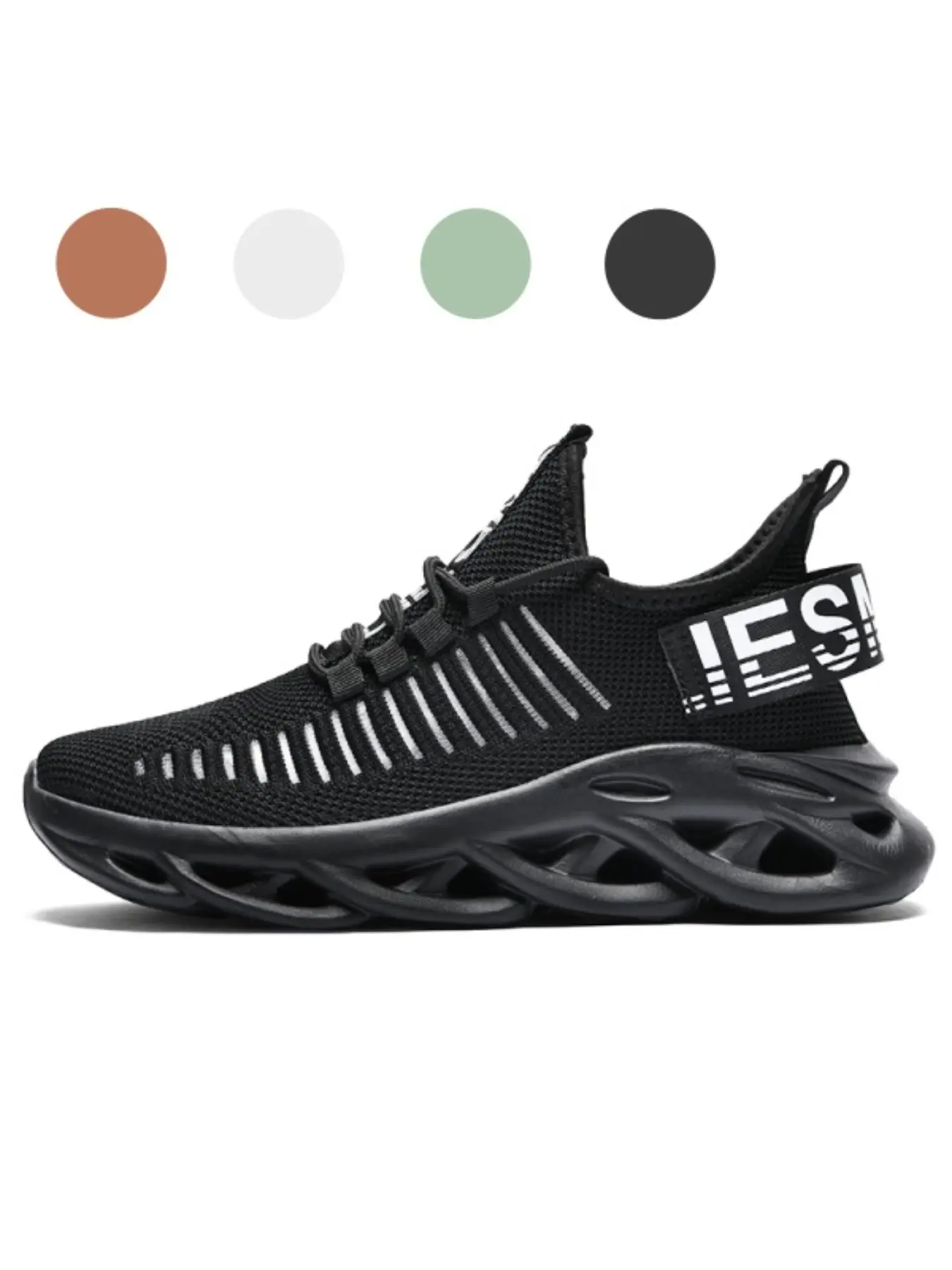 Men's Lightweight Knit Sock Shoes: Blade Shock-Absorbing Outsole, Commute/Running Dual-Use Sneakers, Knitted Running Shoes