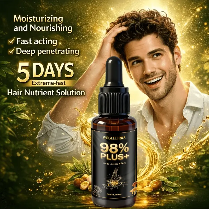 Quick-Acting Hair Growth Essence, Completely Natural, Strengthens Roots, Nourishes Scalp, Boosts Volume, Enhances Thin Hair Appearance