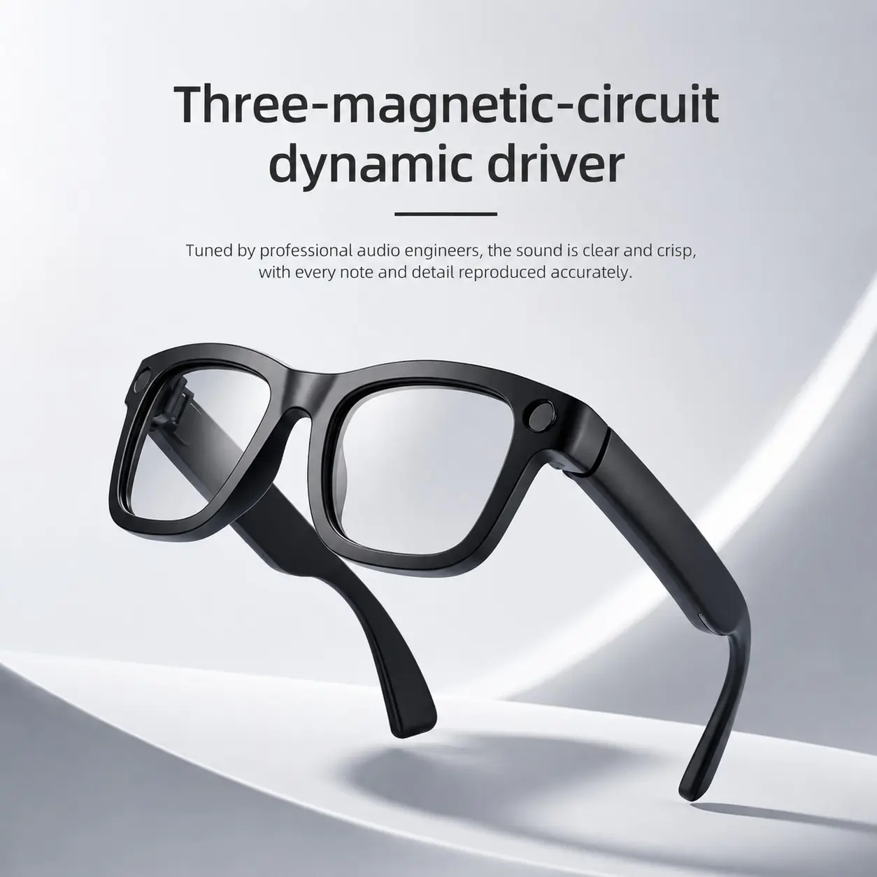 Smart Ai Glasses with Ai Camera, Translation, Photo Recognition, Bluetooth-compatible Call, Video Recording, Voice Assistant, Decorative Lens