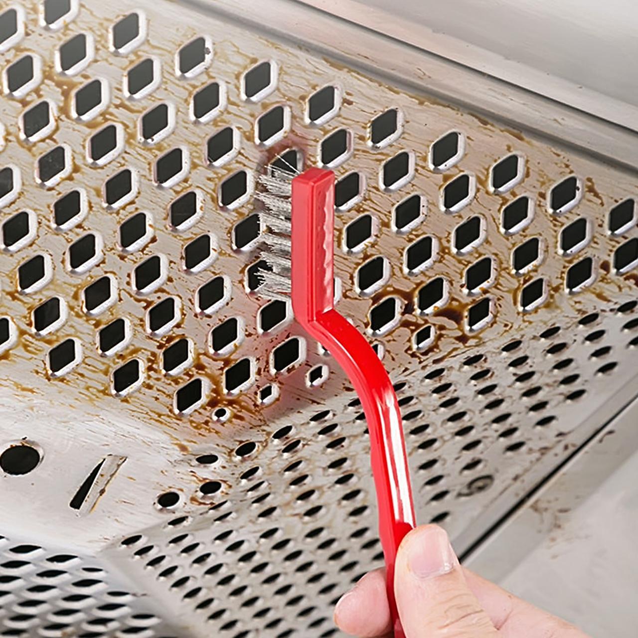 Kitchen Stove Cleaning Brush, 3 Counts Deep Clean Gas Stove Brush, Scrubber Brush for Range Hood Grease Grime, Hand Tools, Cleaning Supplies, Kitchen Accessories, Brush Set, Summer Fathers Day Gift