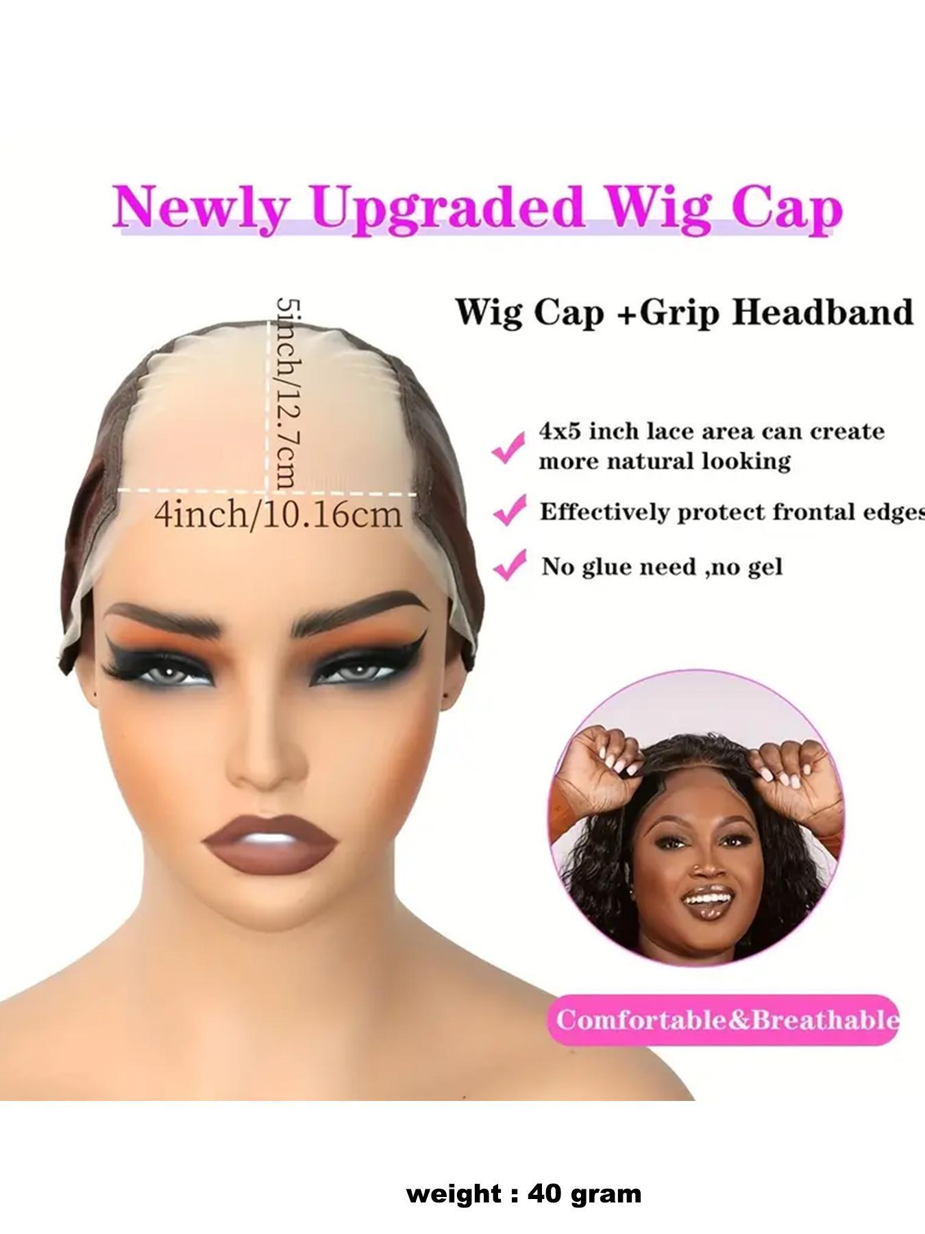 Women's Wig Grip Band, Adjustable Soft Headband with Transparent Lace, Non Slip Velvet Wig Grip Band, Keeps Your Wigs and Head Scarves Secure, Hair Accessory
