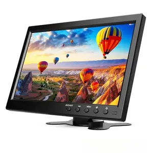 10.1 Inch Security Monitor, Digital Monitor, Small Display, Supports HDMI/vga/AV/bnc/USB, Speaker, Compatible with Computers and Surveillance Cameras