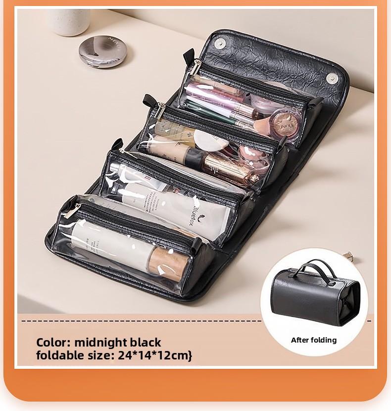 New Foldable Detachable Makeup Bag 4 in 1 Large Capacity Travel Organizer for Women Portable Tote for Outdoors