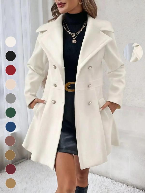 VVZ 2026 Spring New Arrival Women’s Simple Button-Up Long Coat – Classic Lapel Design with Pockets, Easy Everyday Outerwear for Autumn and Spring VVZ 2026 Spring New Arrival Women’s Simple Button-Up Long Coat – Classic Lapel Design with Pockets, Easy Everyday Outerwear for Autumn and Spring