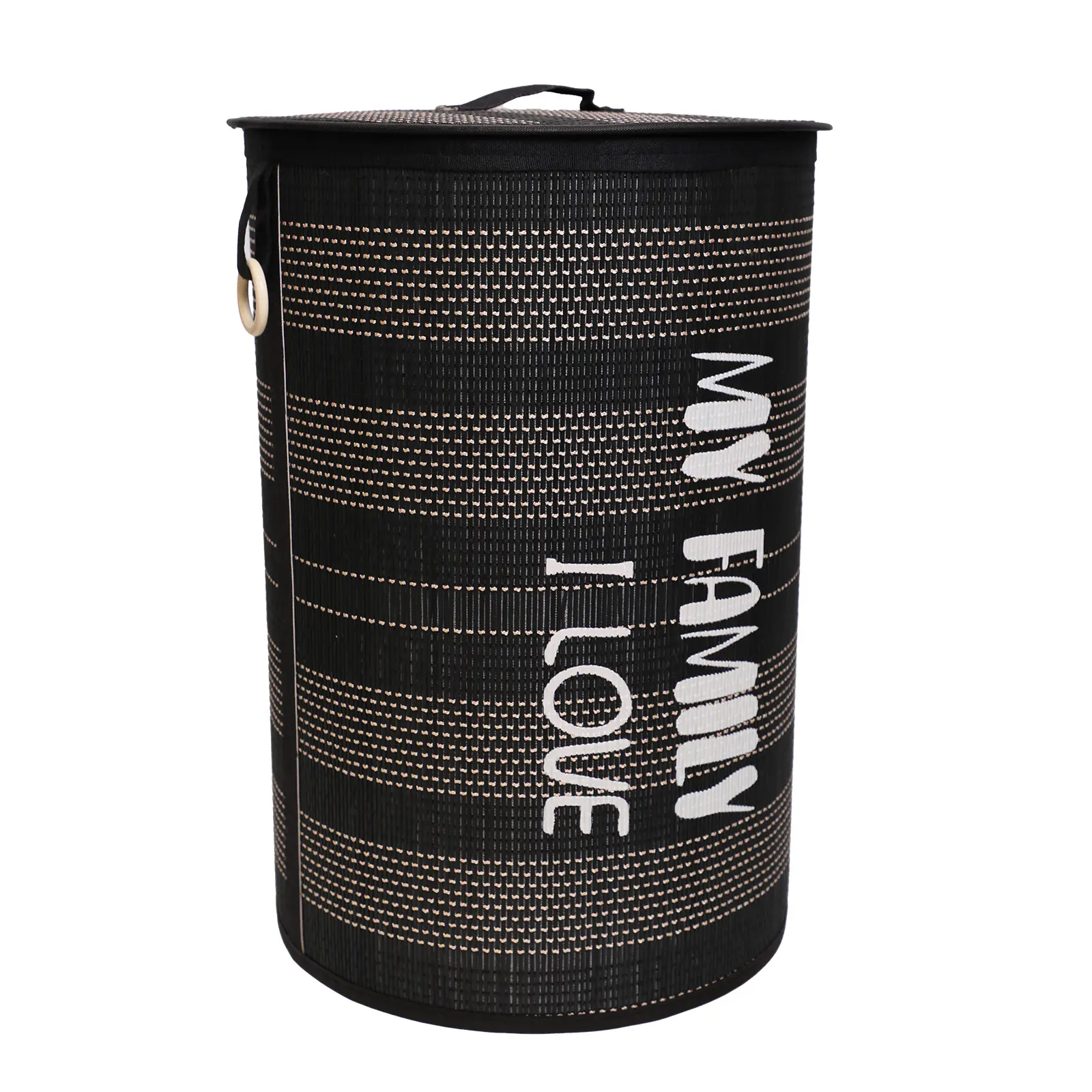 Collapsible Wicker-Style Laundry Hamper with Lid, 22 Gallon (100L) Tall Clothes Storage Basket for Bathroom, Nursery & Laundry Room - Yellow
