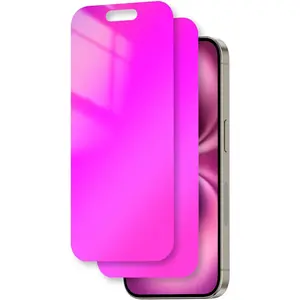 for iPhone 16 Pl Privacy Screen Protector 6.7 inch Gradient Colorful 16Pl Tempered Glass 28° Anti-Spy Private Anti Blue Light Full Coverage Anti-Scratch HD Easy Installation Frame 2