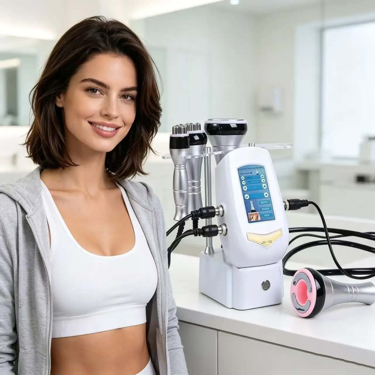 Us Plug Home Multi-Handle Massage Machine, Gentle Relaxation Device for Eyes, Face, and Full Body, New Model Lw-102