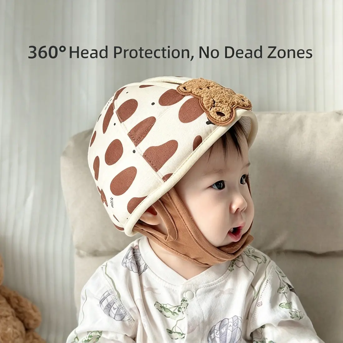 Padded Head Guard Cap, Lightweight Breathable Protective Headwear, Soft Cushion Anti-Bump Design, Secure Adjustable Fit, Comfortable Outdoor Sports Accessory for Active Wear, Walking, Travel & Daily Activities