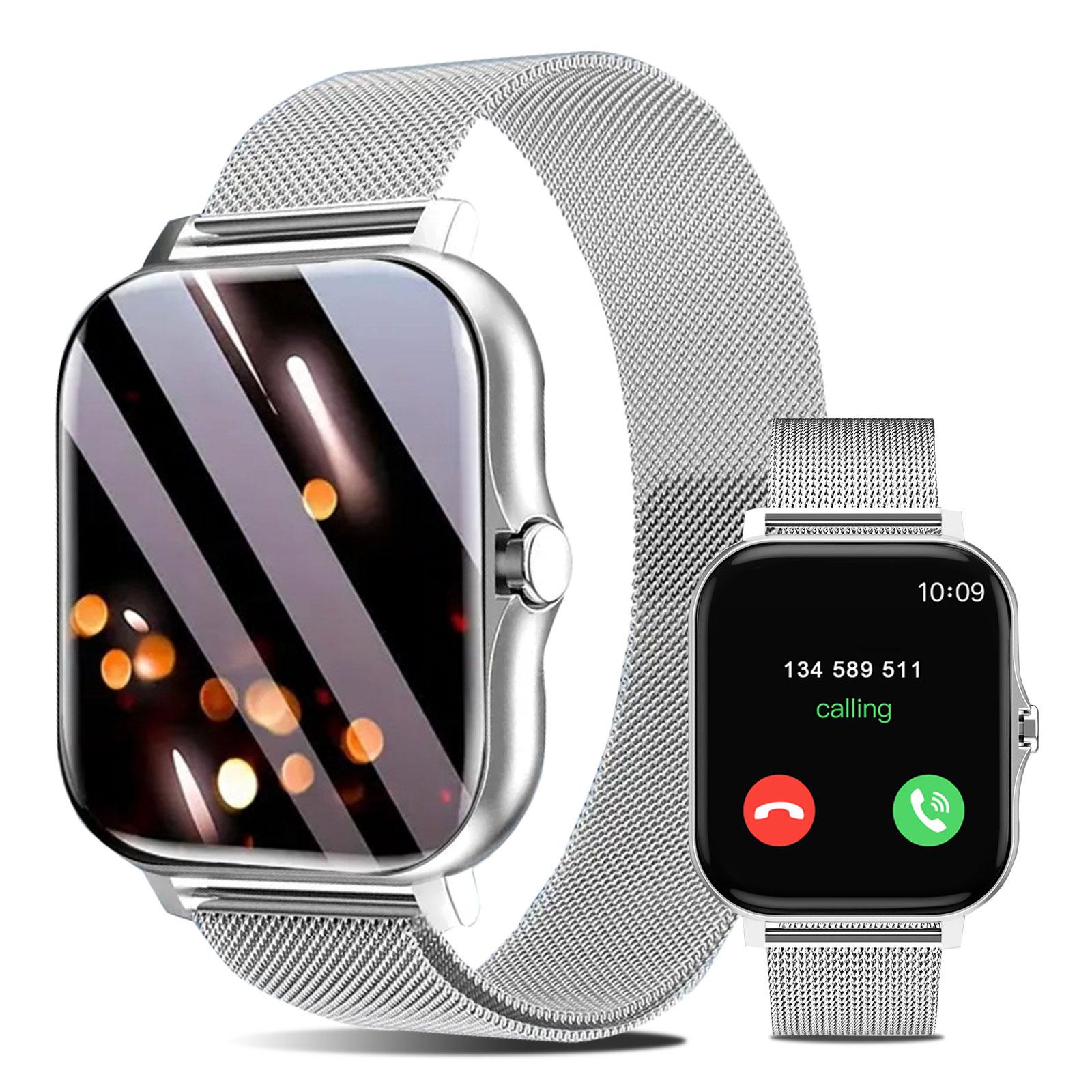 Multifunctional Smart Watch, Fashion Digital Watch with 2 Watch Band, Sports Watch with Multi-Sport Modes & Phone Call for Women & Men