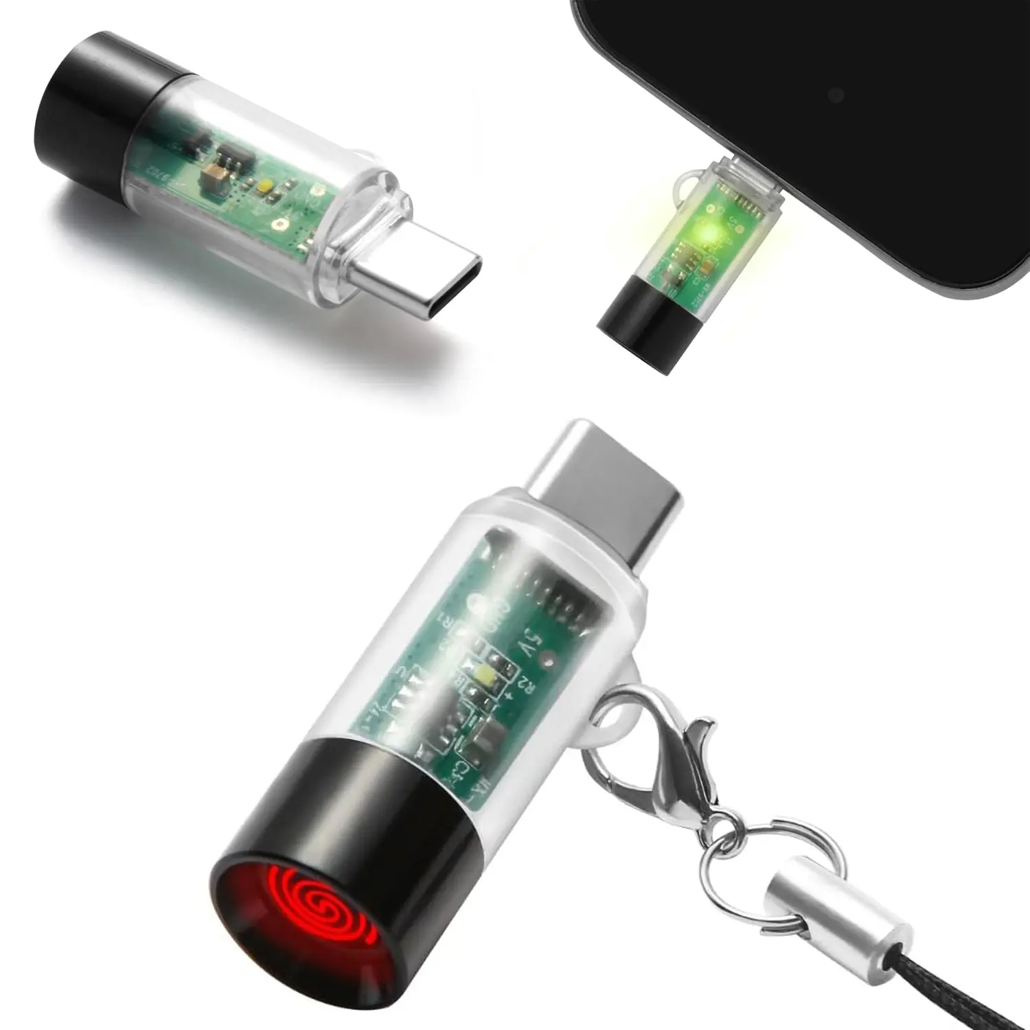 Windproof USB Type-C Electric Lighter with No Flame, No Gas, No Battery – Portable and Lightweight Design Powered by Your Mobile Phone Charging Port