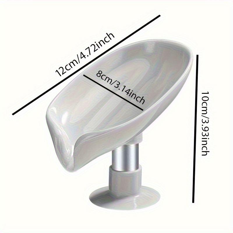 Leaf Shaped Soap Box, 1 Count Soap Drain Holder, Suction Cup Soap Dish Tray, Soap Container for Bathroom, Soap Saver, Bathroom Organizers & Storage, Bathroom Accessories