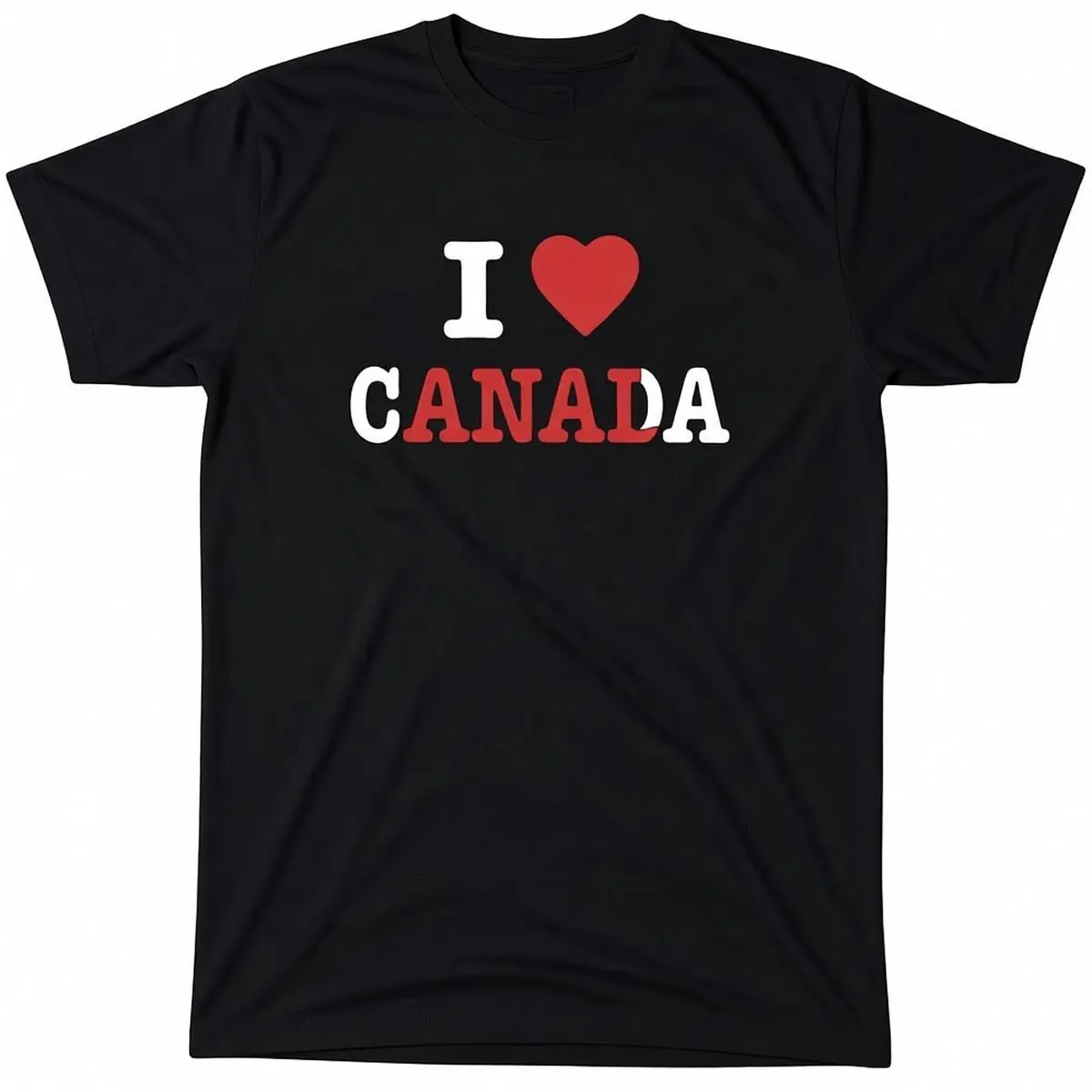Funny Graphic T-shirt for Men, "I Love Canada" Offensive Meme Tee, Comfy 100% Cotton Streetwear Short Sleeve Crewneck Top, Tshirt, Shortsleeve, Menswear, Round Neck, Funny T Shirt