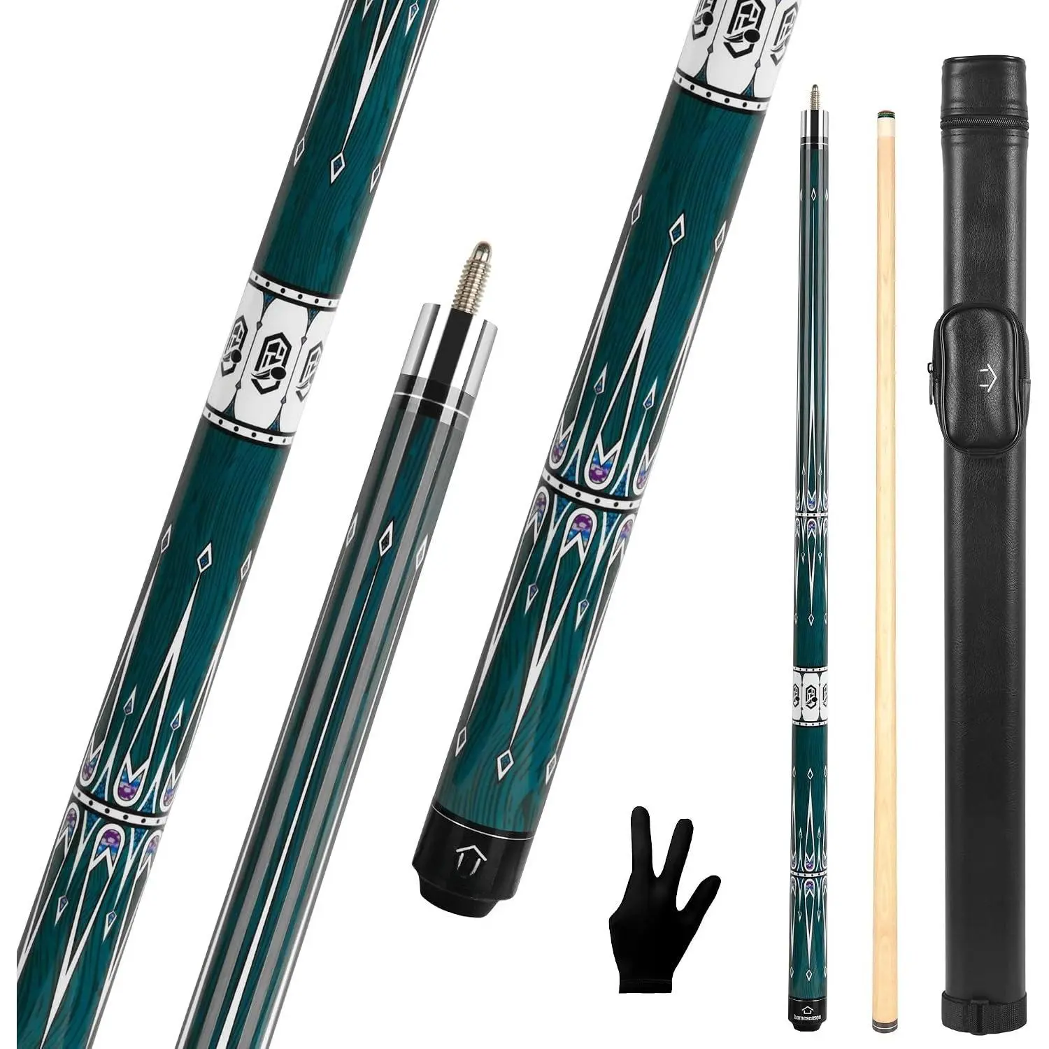 Pool Cue Stick 58" Billiard Cue Sticks Professional Low Deflection Pool Sticks
