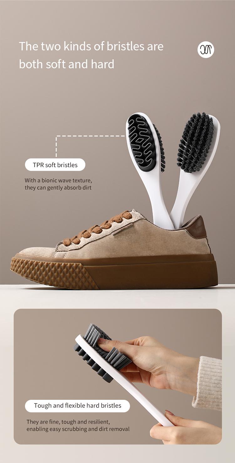 FaSoLa suede shoe brush, soft bristles that do not damage shoes, suede eraser, special shoe brush for cleaning suede