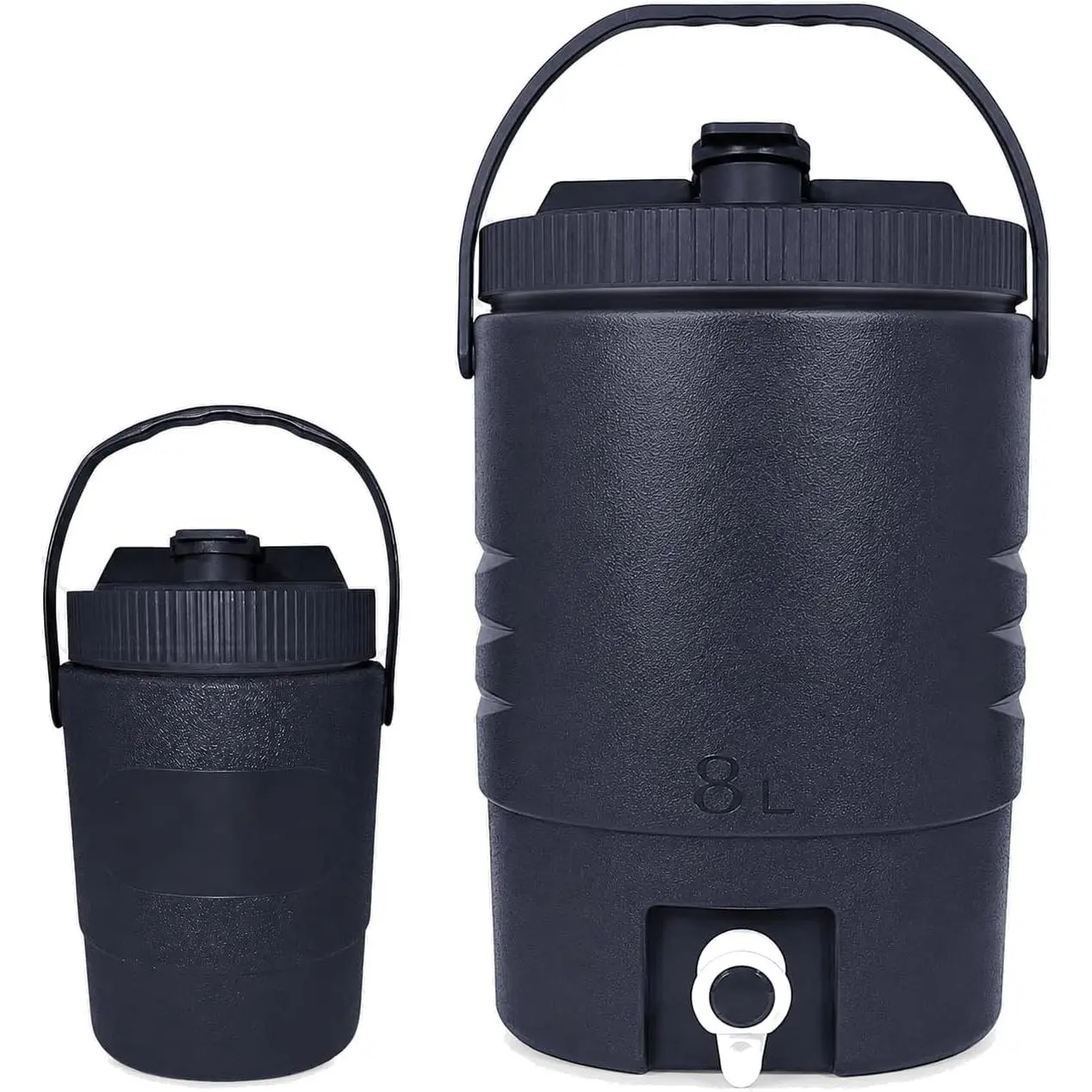 2.2 Gallon/8 L Portable Sports Cooler Water Beverage Dispenser,Insulated Cooler Dispenser With Spout & 33 Ounce/1 L Insulated Water Jug