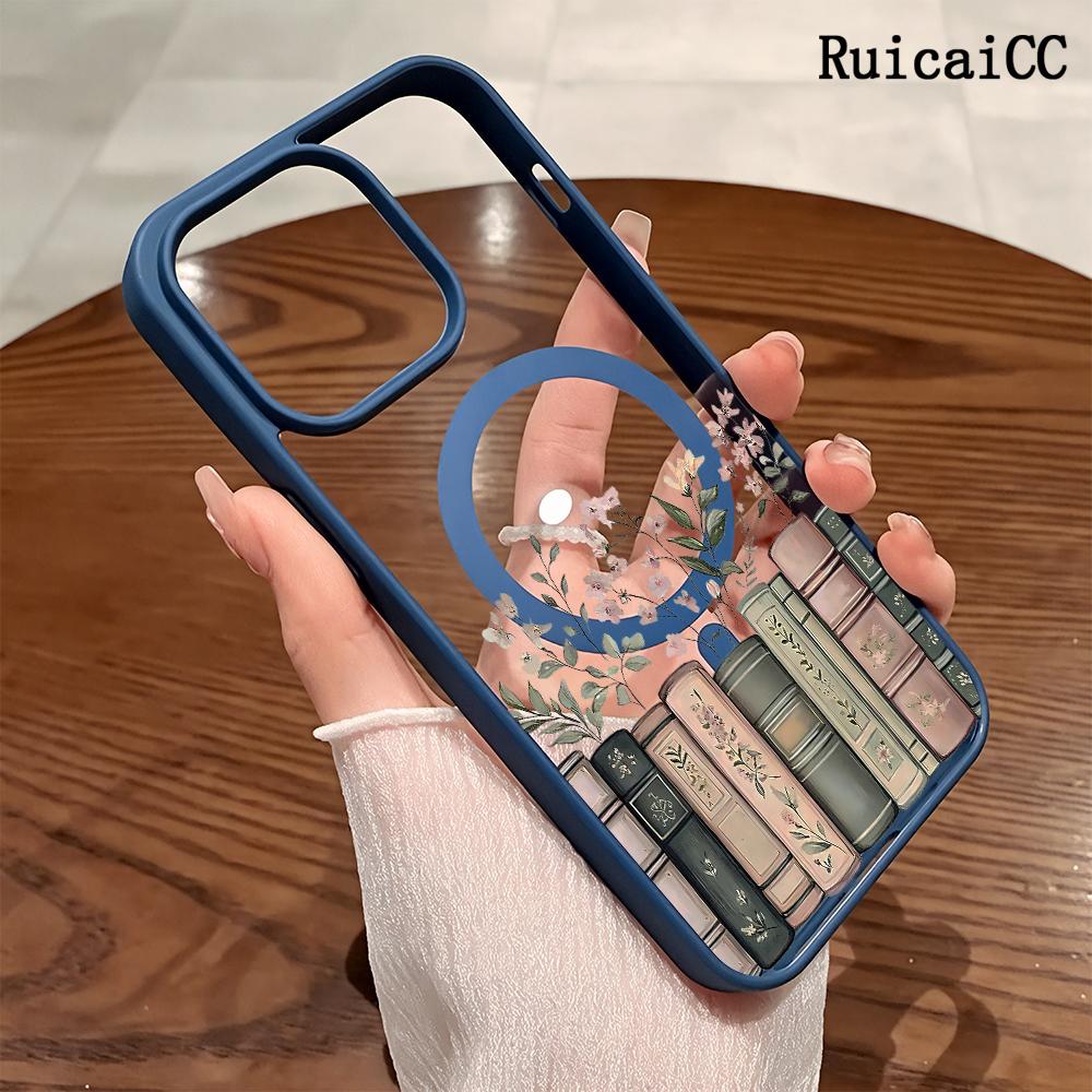 Premium Magnetic Phone Cases for iPhone11/12/13/14/15/16//17/Air/promax/Plus  Floral Bookshelf y2k cased MagSafe Ready, Anti-Fall, Springtok and Ultra-Thin Design | Perfect for Everyday Use Screen Protector Resistance