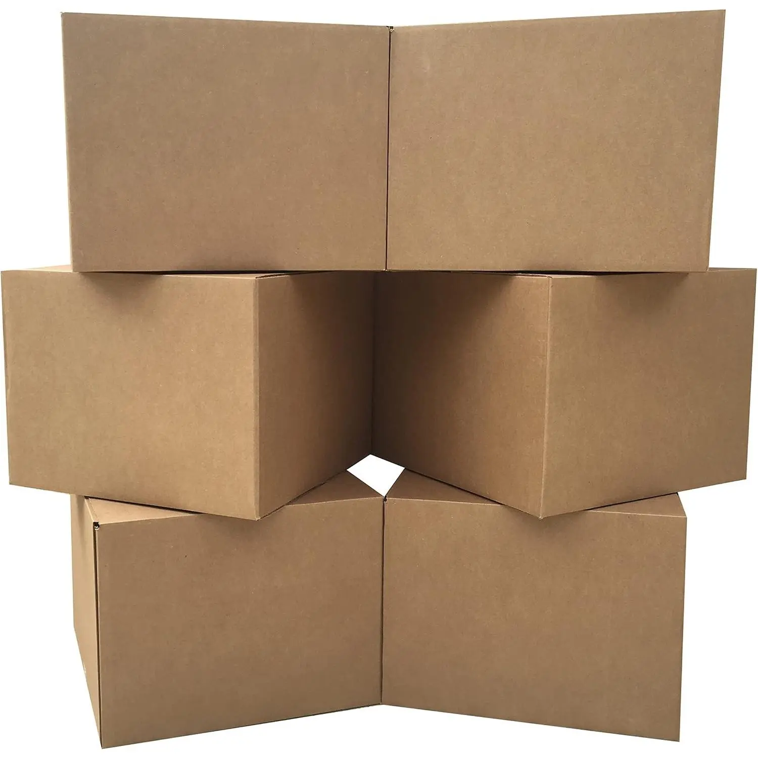 Large Moving Boxes 20'' x 20'' x 15'' (Pack of 6), Durable Corrugated Cardboard Boxes for Packing, Shipping & Moving