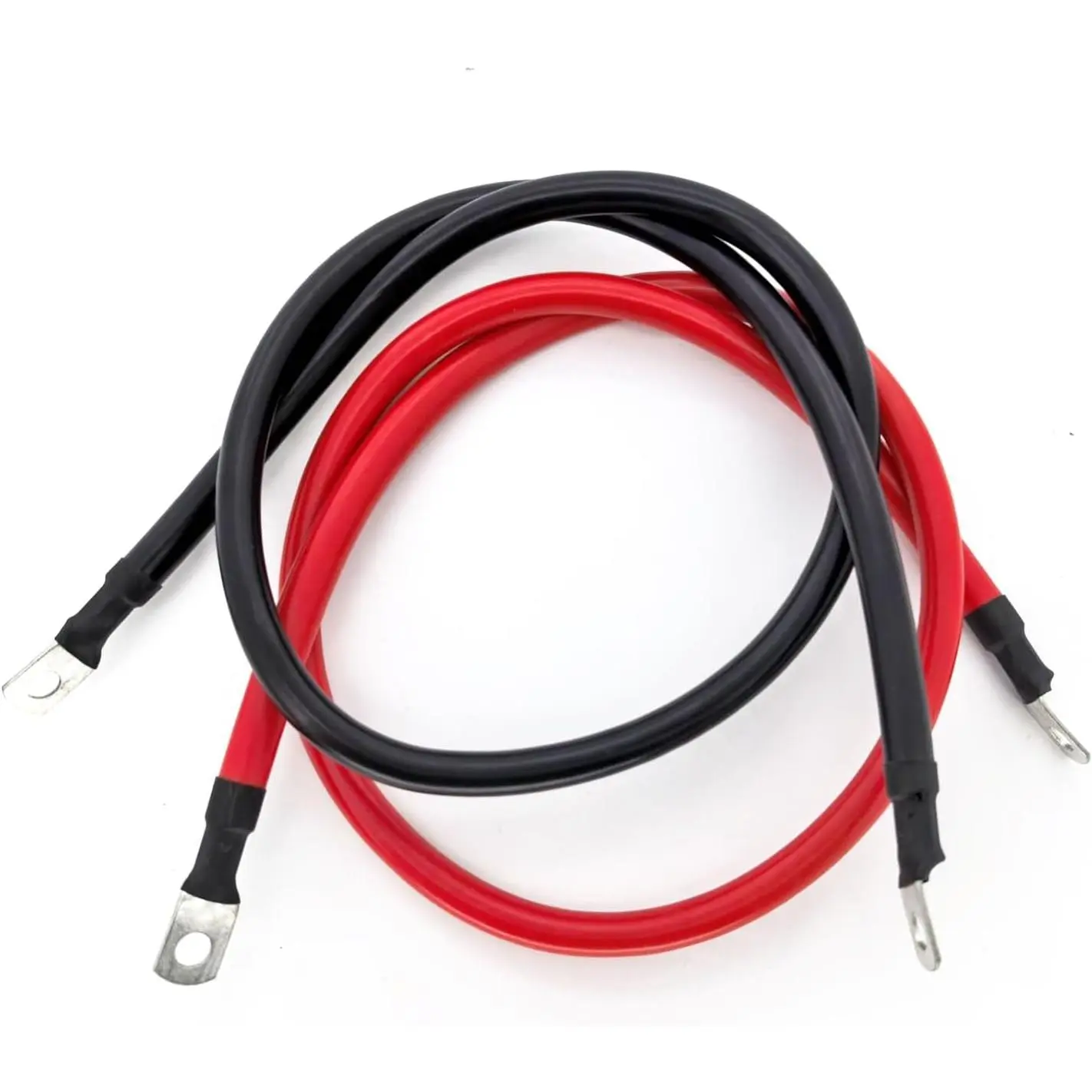 6 AWG Battery Cable 3FT 6 Gauge Pure Copper Battery Inverter Cables with 5/16 in Lugs Both Ends Power Inverter Wire Set for Automotive Solar Power Inverter Marine Boat RV Car Motorcycle (3FT)