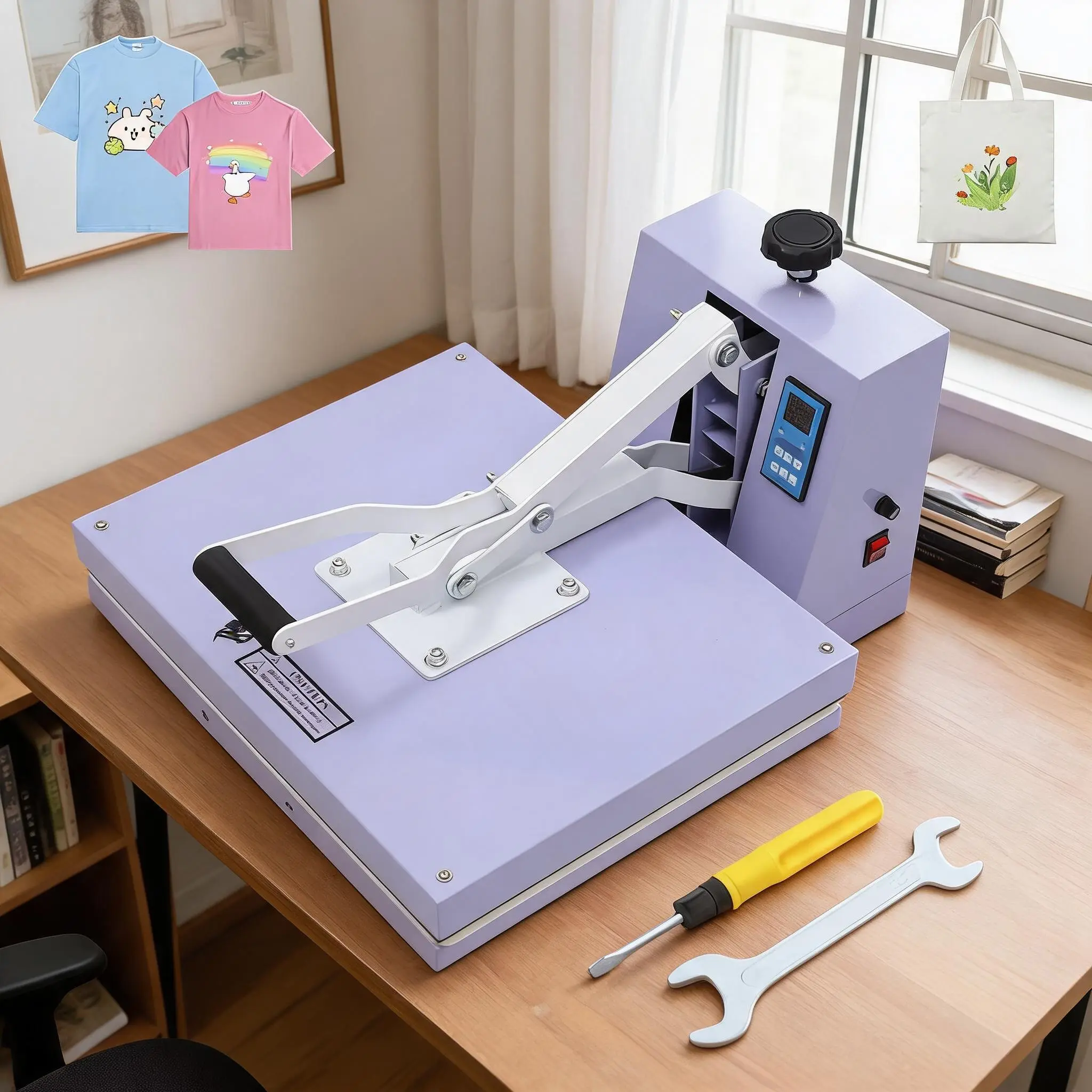 16"x24" Heat Press Machine for T-Shirts, Steel Sublimation Printer with Digital Control Panel, Adjustable Pressure & Temperature
