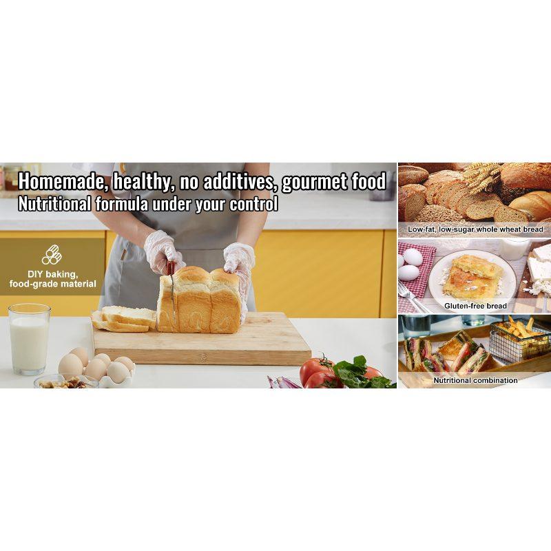 VEVOR Bread Maker, 15-in-1 3LB Dough Machine, Nonstick Ceramic Pan Automatic Breadmaker with Gluten Free Setting, Whole Wheat Bread Making, Digital, Programmable, 3 Loaf Sizes, 3 Crust Colors, White