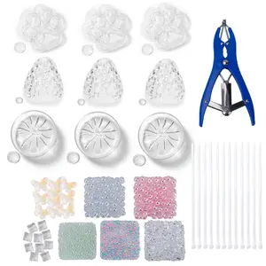 DIY Handmade Squishy Maker Stress Ball Kit, Shiny Series, Includes 7 Accessories, 9 Transparent Balls, Expander Tool, 12 Straps, Unisex