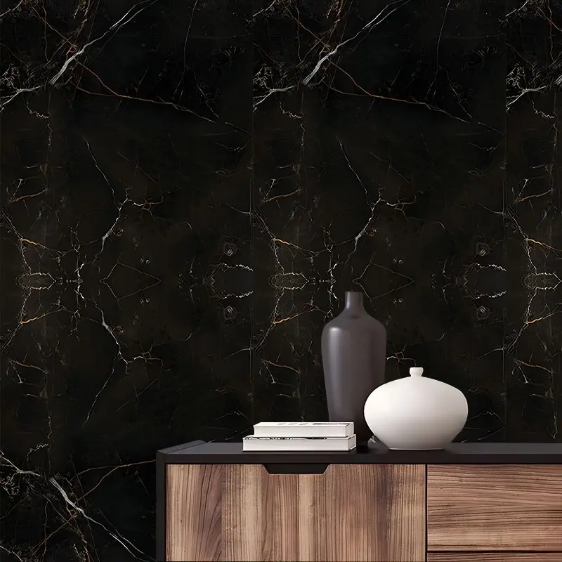 Minimalism Black Vein Marble Peel And Stick Wallpaper,Resistant Easy To Clean Self Adhesive Removable,No Residue, Reusable Durable Home Decoration,Suitable For Bedroom,Living Room,Cabinet All Indoor Decor Surfaces,Perfect Gift for Home Decor Lovers
