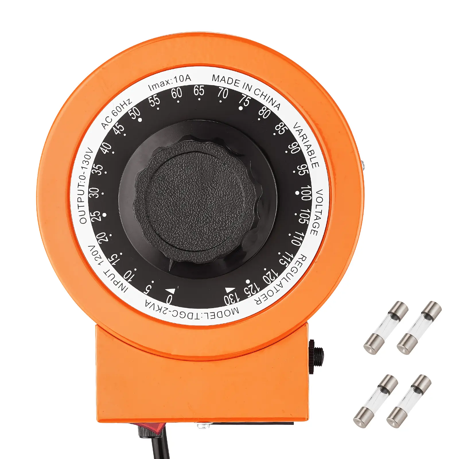 2000va Auto Variable Voltage Transformer, 110V, 60Hz Input Voltage, 0V-130V Output Voltage, Flexibility in Voltage Control, Multiple Security Protections