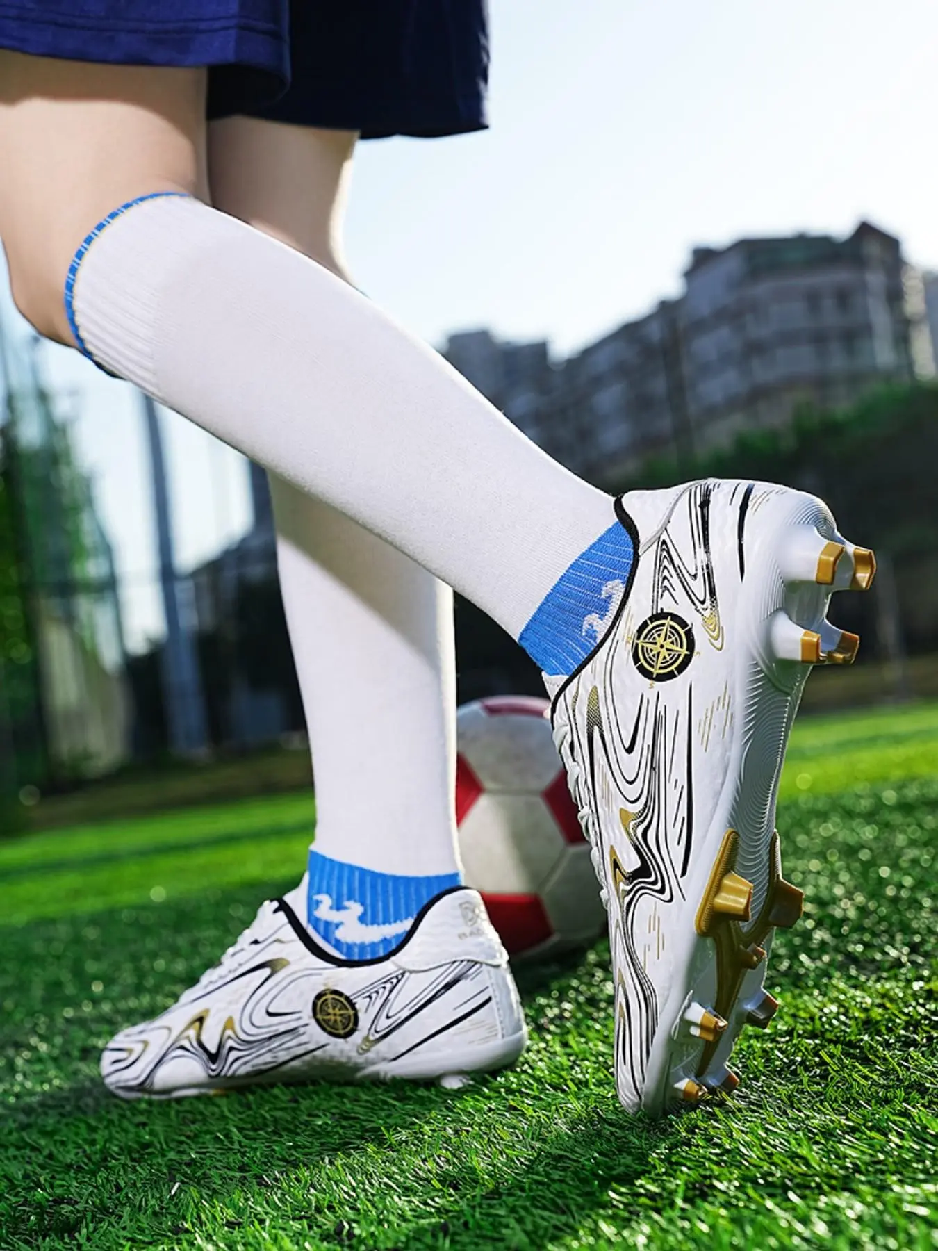 Unisex Anti-Slip Long Stud Football Cleats: Stable Touch Design, Adult/Teen Campus Training Shoes, Football Boots, Soccer Cleats, Sports Football Shoes