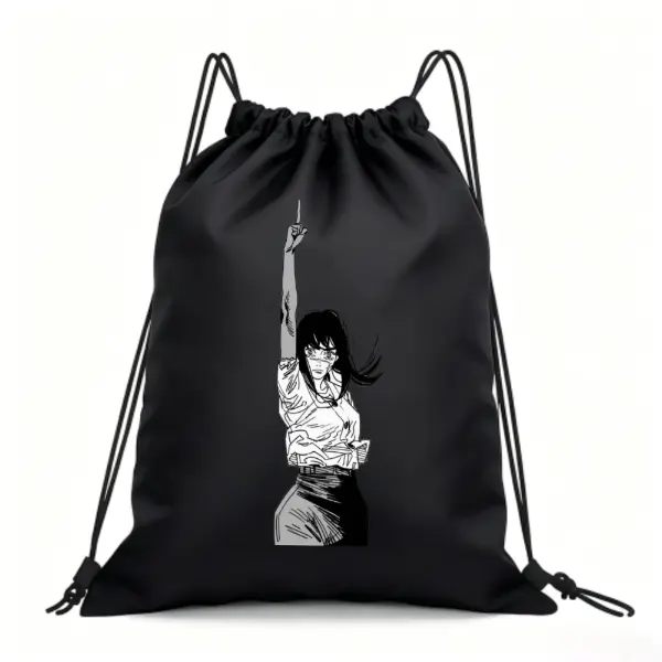 Asa Mitaka War Devil Anime Drawstring Bag  Chainsaw Man Gym Sackpack Waterproof Manga Sport Backpack Gift for Otaku #chainsawman #animefan