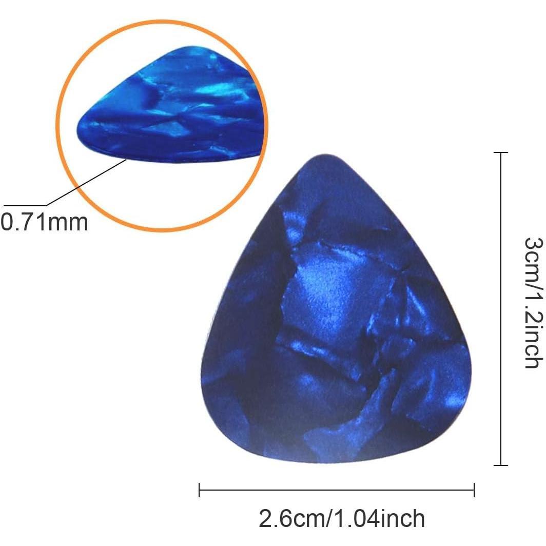 100 count Medium Size Guitar Picks Sampler Value Pack 0.71mm Thickness