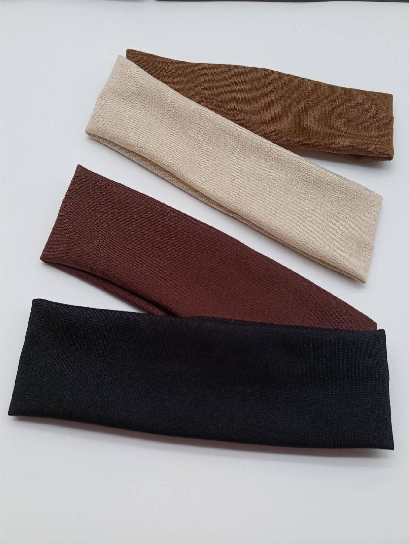 Solid Color Hair Band, High Stretch Hair Band for Women & Girls, Elastic Headband, Fashion Hair Accessories for Gym Workout Running, Minimalist Headwear Suitable for Thick Hair