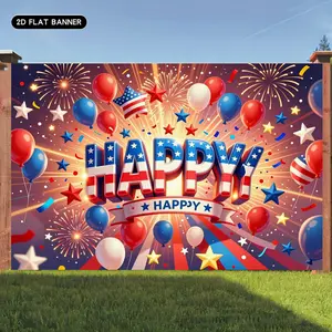 4th of July Backdrop Red White Blue Balloon Tapestry Wall Hanging, Patriotic Photography Background, Premium Polyester Celebration Decor for Family Gathering, Holiday Party, Photo Booth, Event Venue, Reception Area