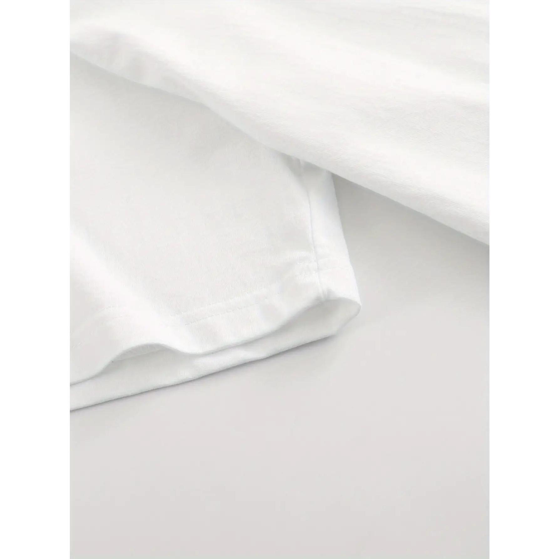 Mens Oversized Crew Neck Short Sleeve Tee Soft Cotton Streetwear Boxy Fit White Milano Italia Chest Print Summer Casual Outfit