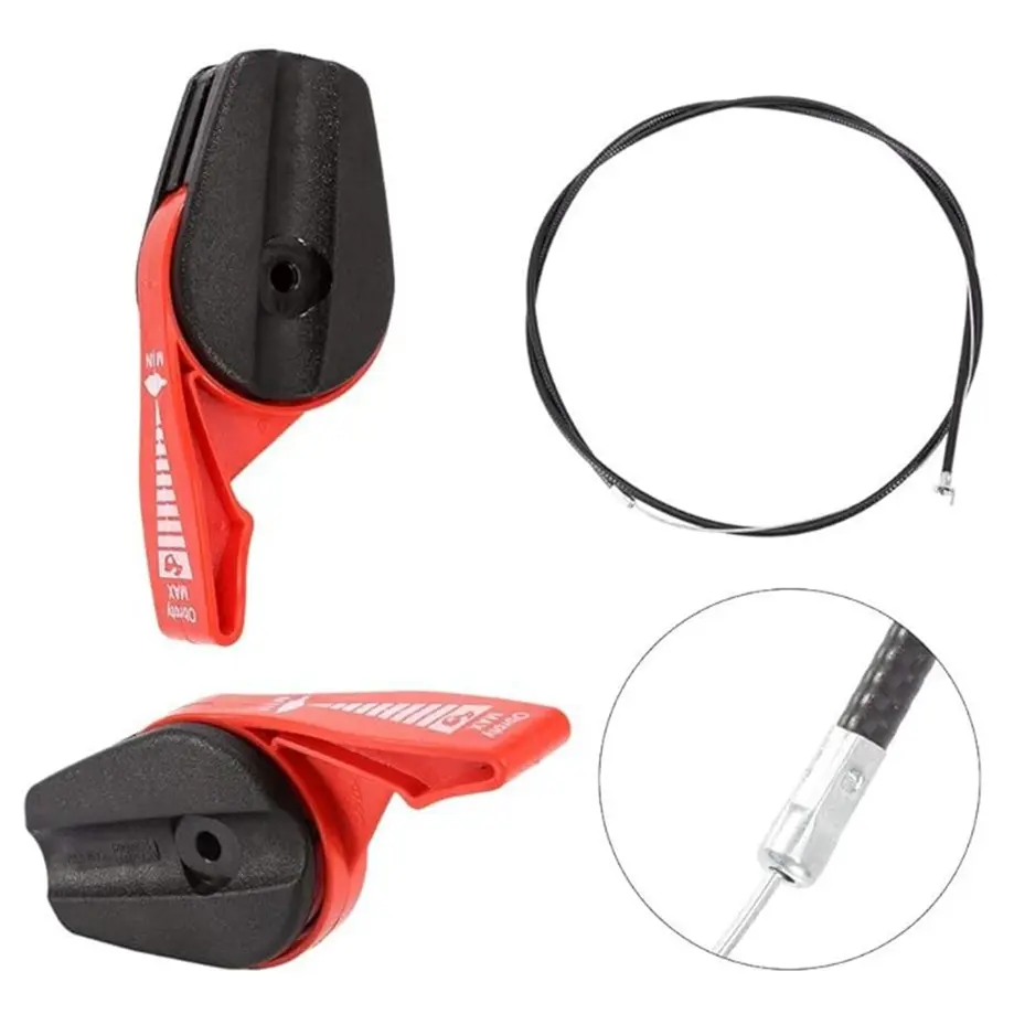 65 Inch Lawn Mower Throttle Cable Kit, Universal Carburetor Control Cable with Switch Handle, Replacement Repair Set for Walk-Behind Garden Mowers