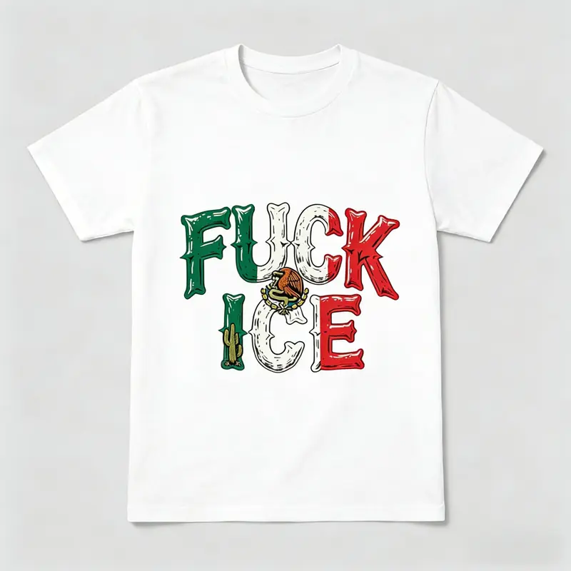 Fresh FXXK ICE Mexico Flag Graphic Tee - Bold Statement Shirt Gift for Him & Her