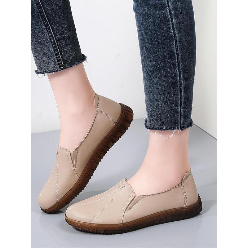 (New)Women's Solid Color Slip on Walking Shoes, Casual Comfortable Flat Shoes for Daily Wear, Lightweight Breathable Shoes for Women & Girls(Gift)11